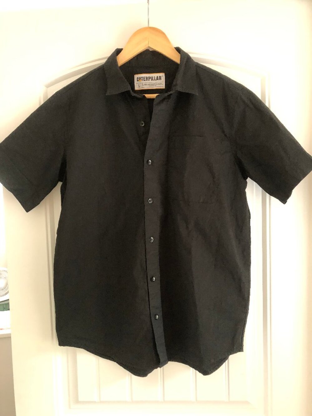 Caterpillar Black Short Sleeve Button-Down Shirt
